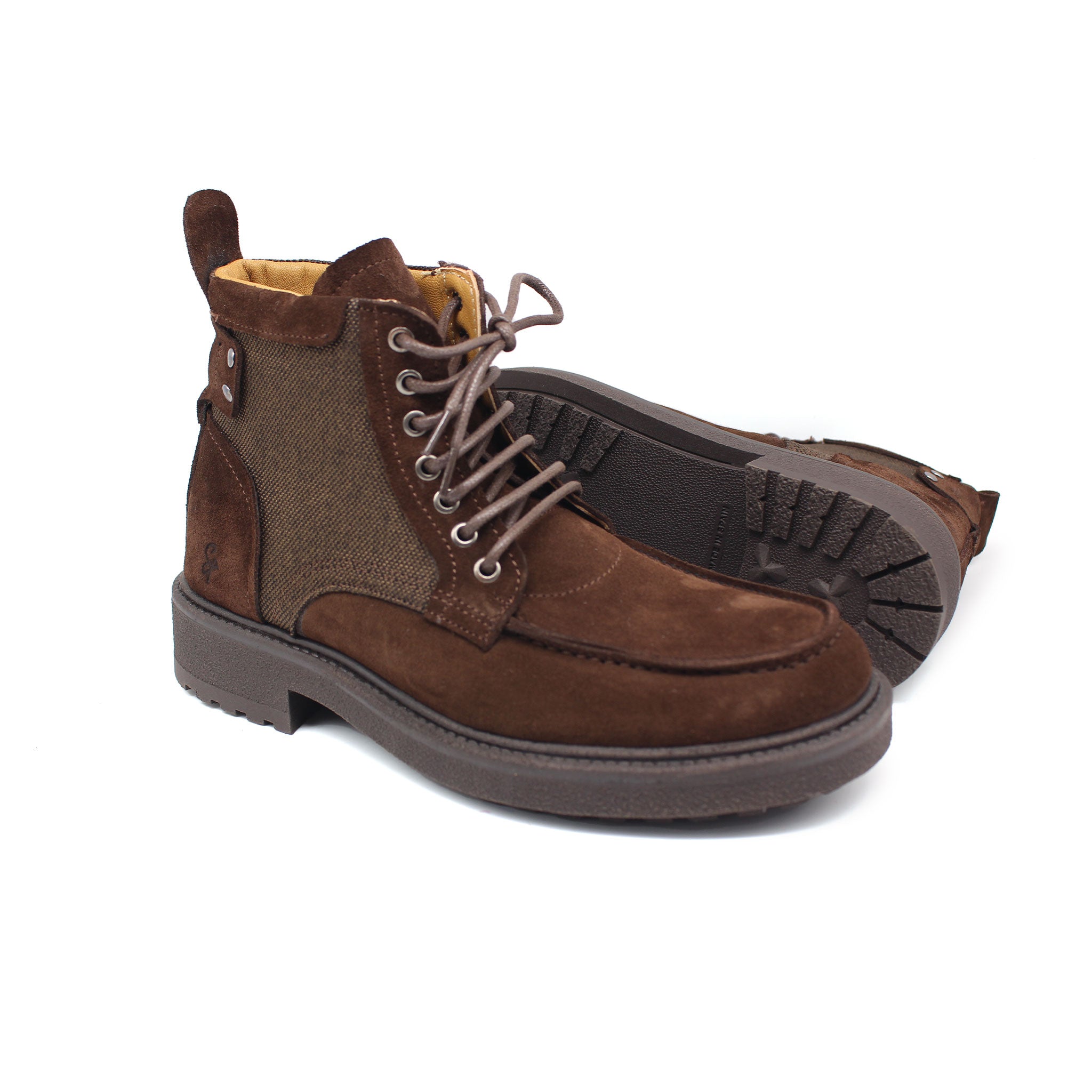 Ref: 1196 Bottine en Cuir Marron Fonce LLL