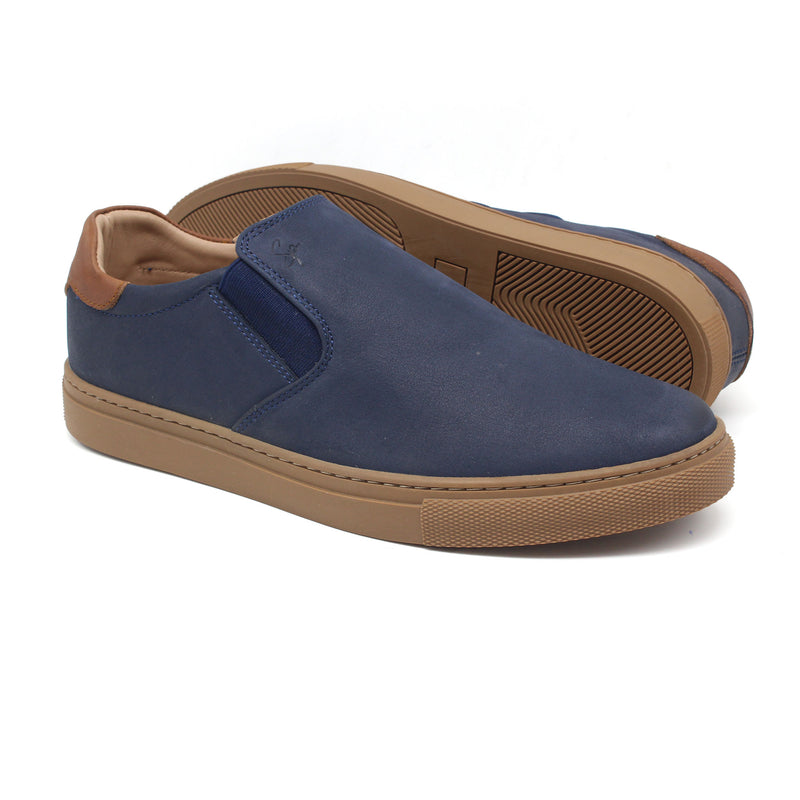 REF: 816 BASKET EN CUIR BLEU-T- B24K 5321