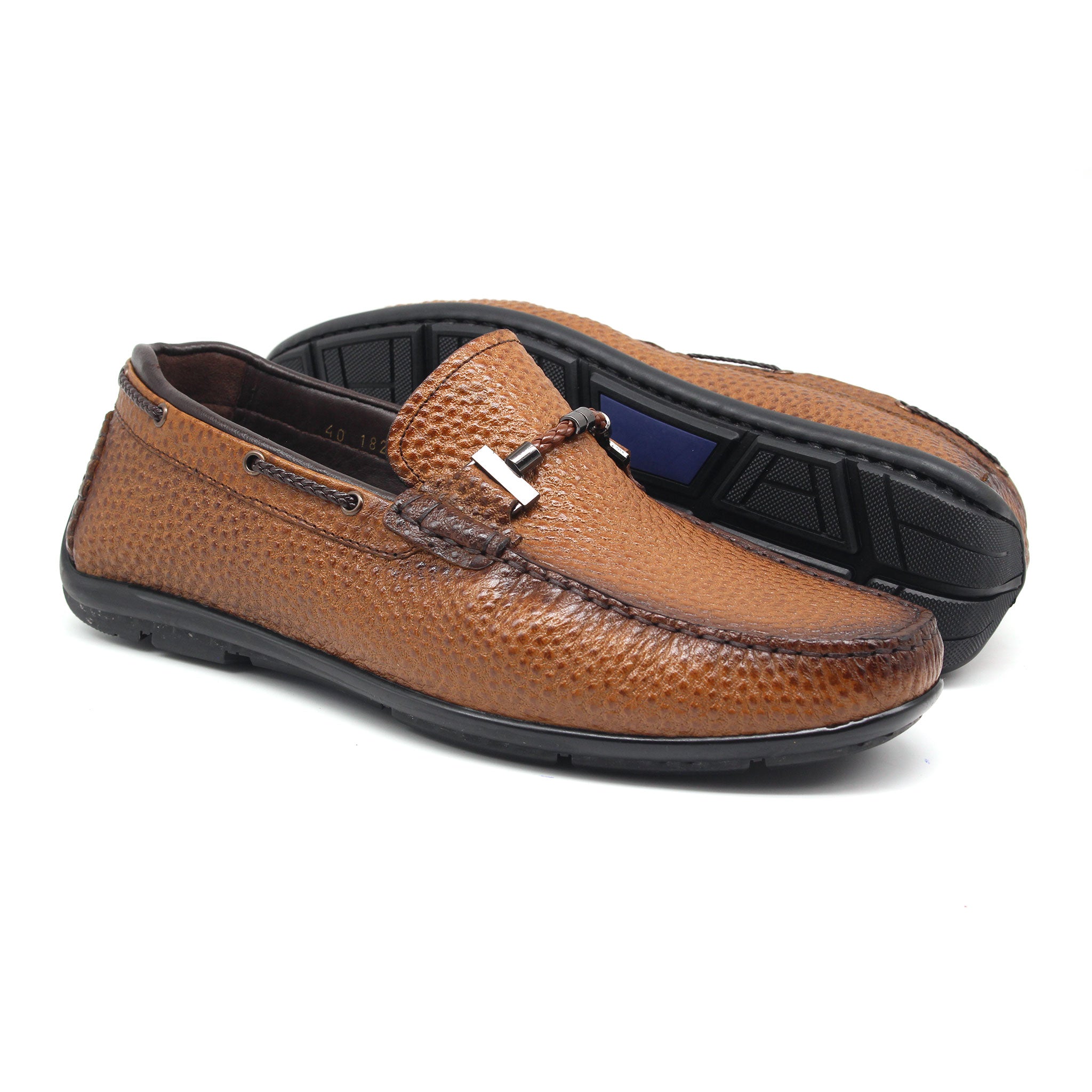 MOCASSIN EN CUIR REF 1823 MARRON CLAIR AR
