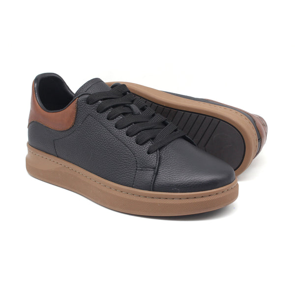 REF: 882 BASKET EN CUIR NOIR - T 5076