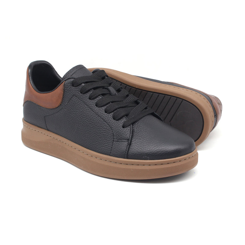 REF: 882 BASKET EN CUIR NOIR - T 5076