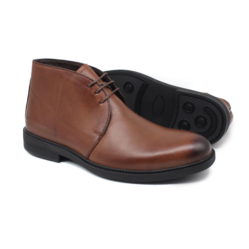 Ref: 1811 Bottine en Cuir Marron Clair 4MDL