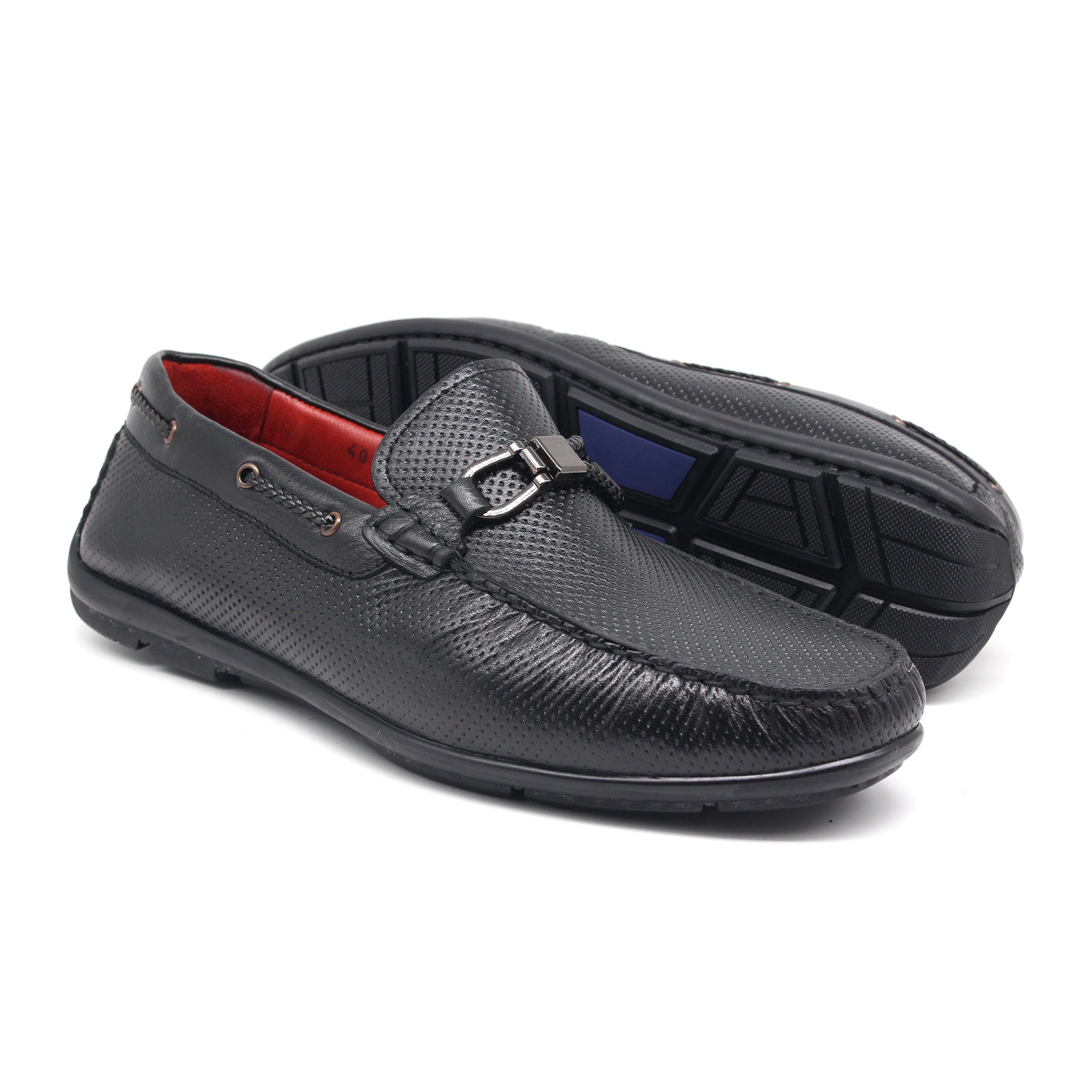 MOCASSIN EN CUIR REF 1828 NOIR AR