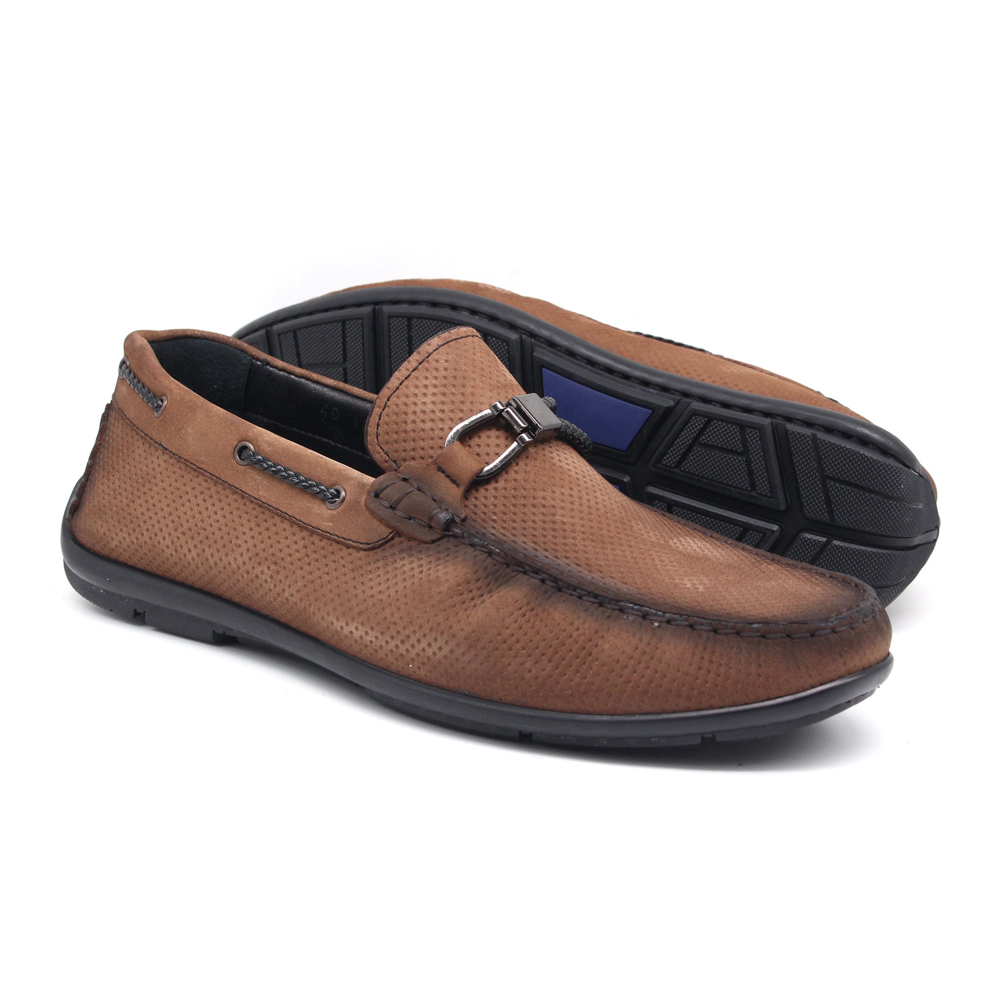 MOCASSIN EN CUIR REF 1828 MARRON CLAIR AR