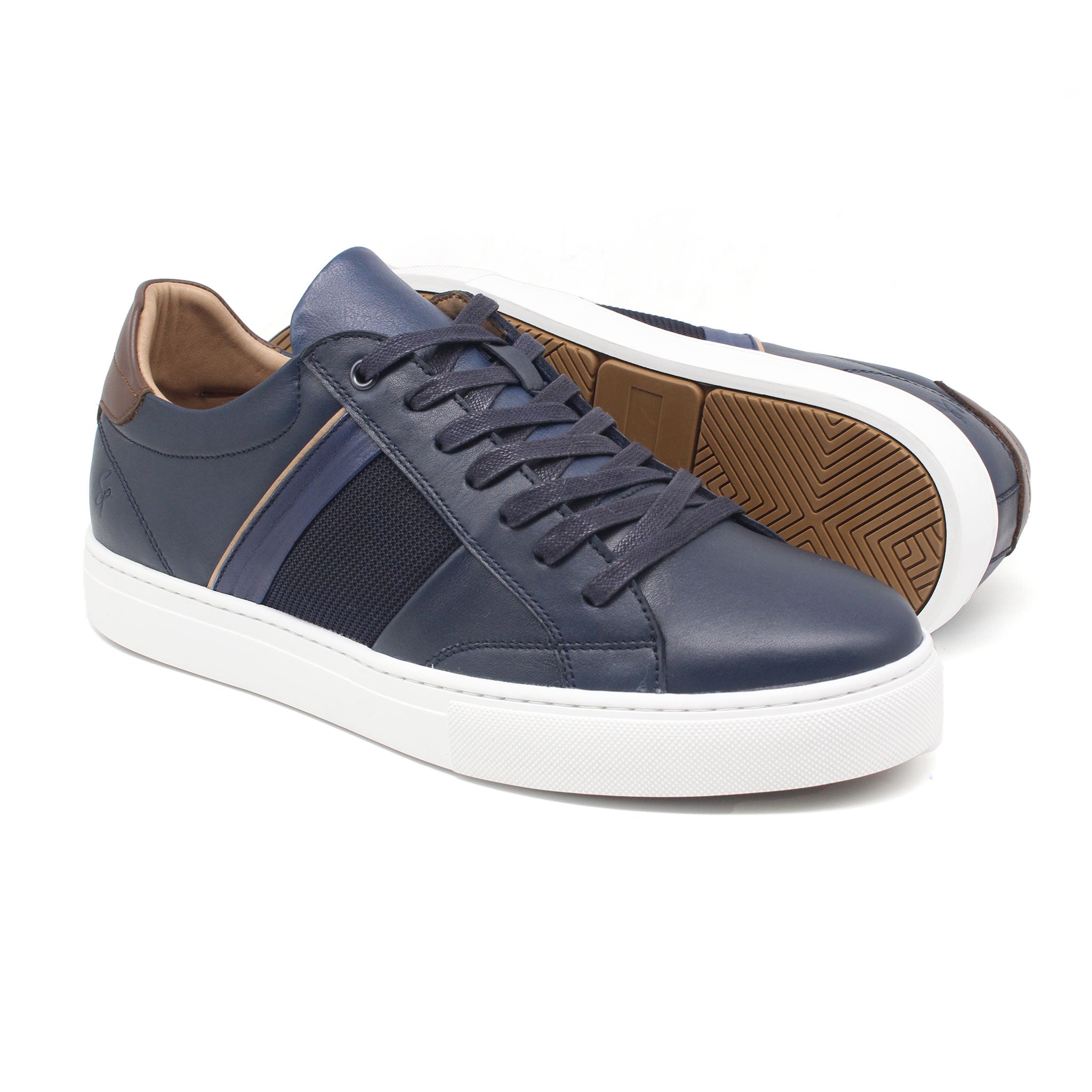 Baskets en cuir standard 718 bleu