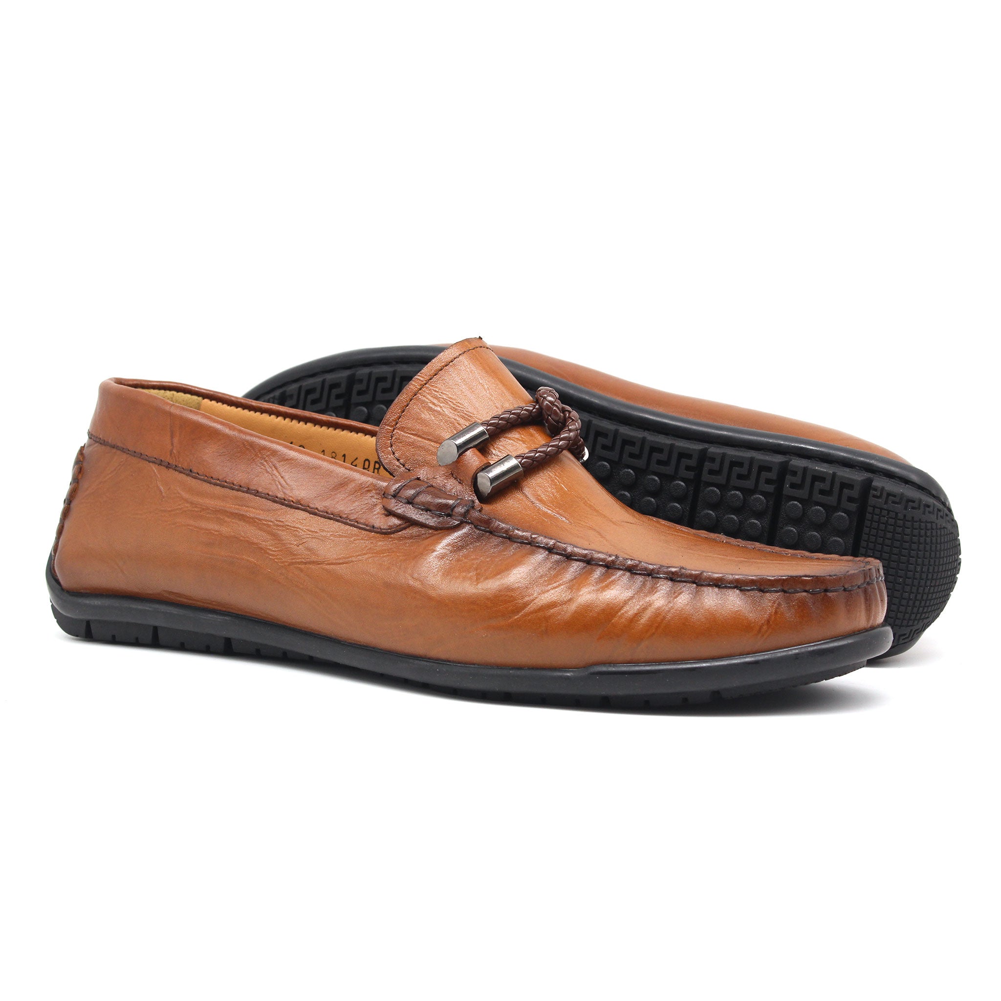 MOCASSIN EN CUIR REF 1814 MARRON CLAIR AR