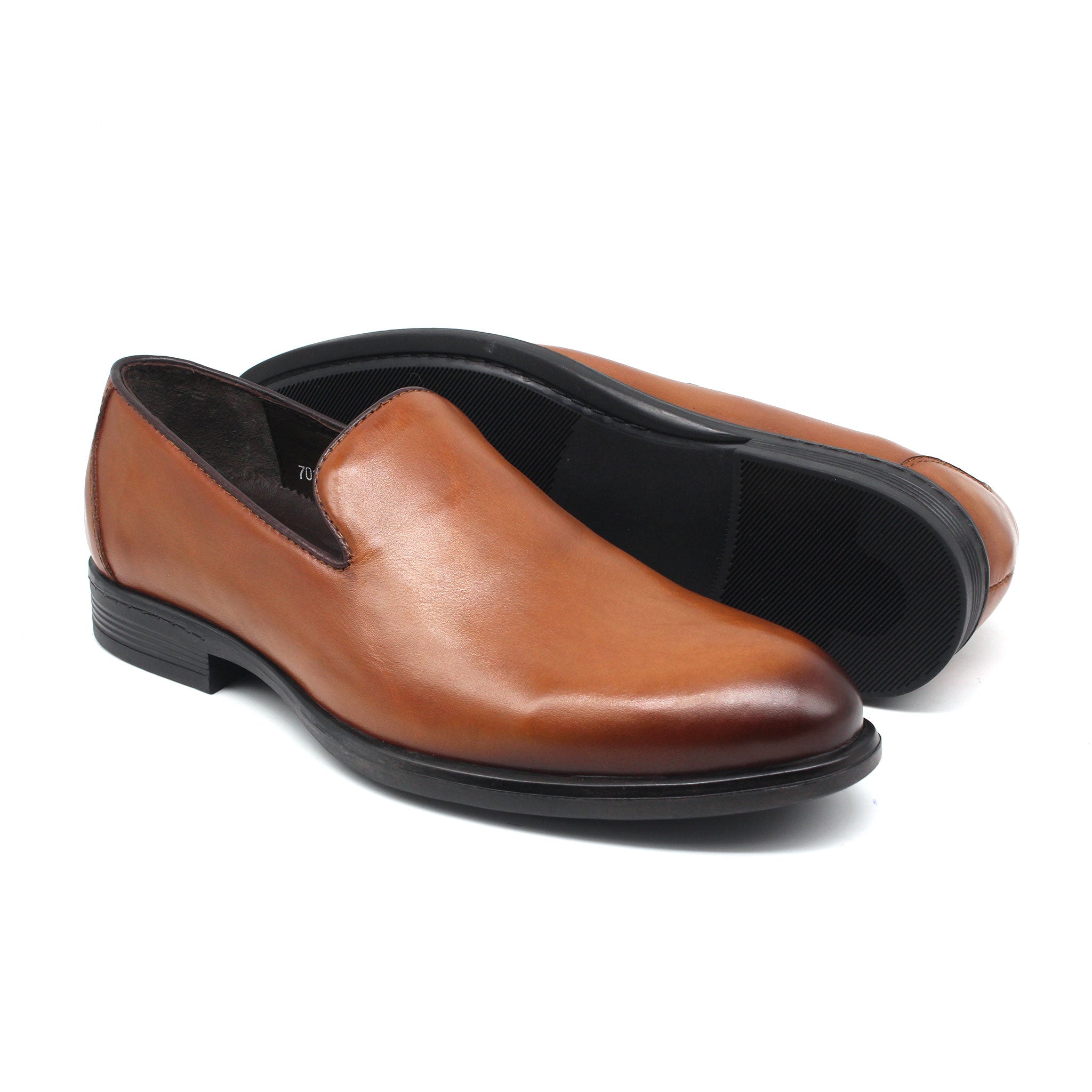 REF:  7019 CHAUSSURE CLASS EN CUIR MARRON CLAIR 2K23