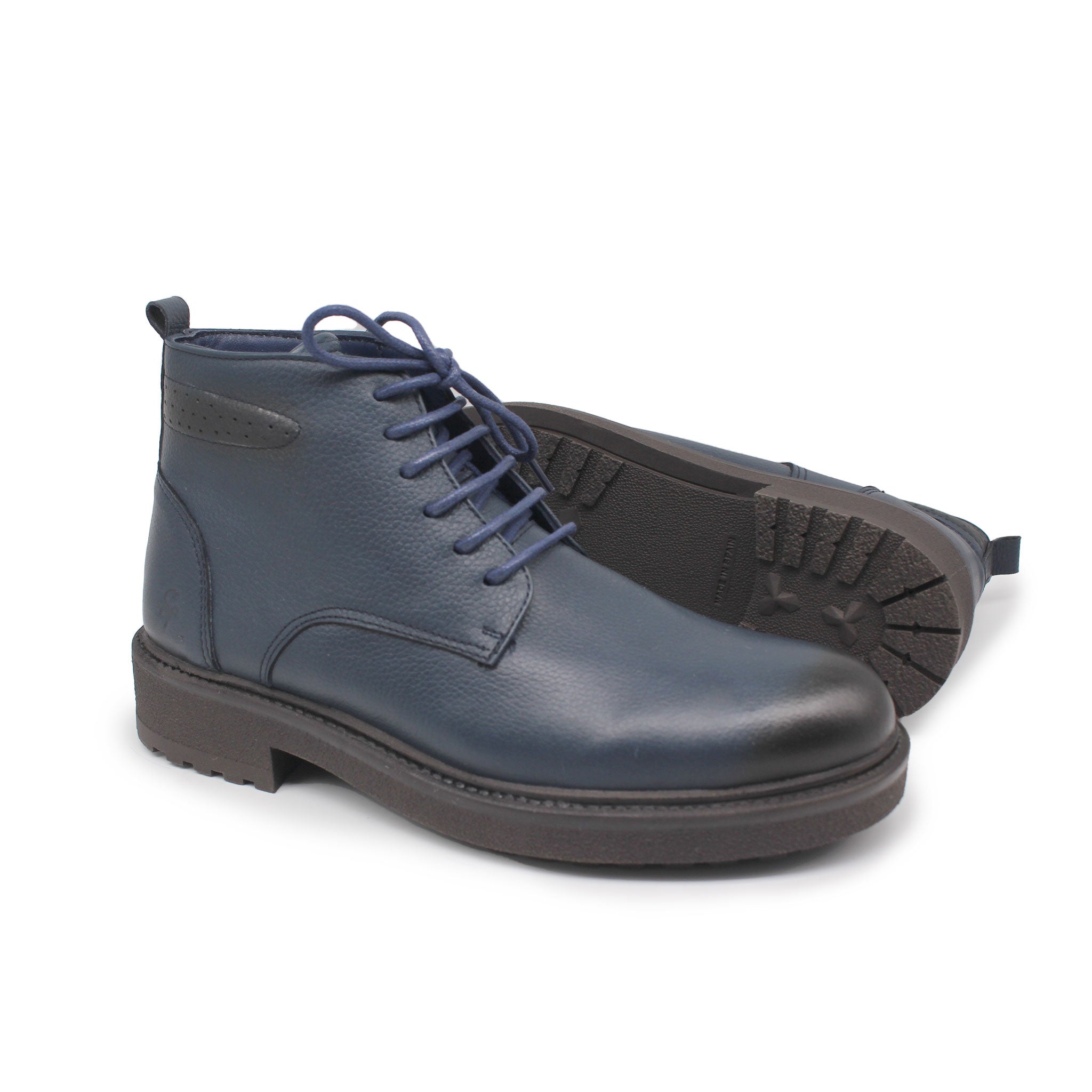 Ref: 1197 Bottine en Cuir Bleu SOLD