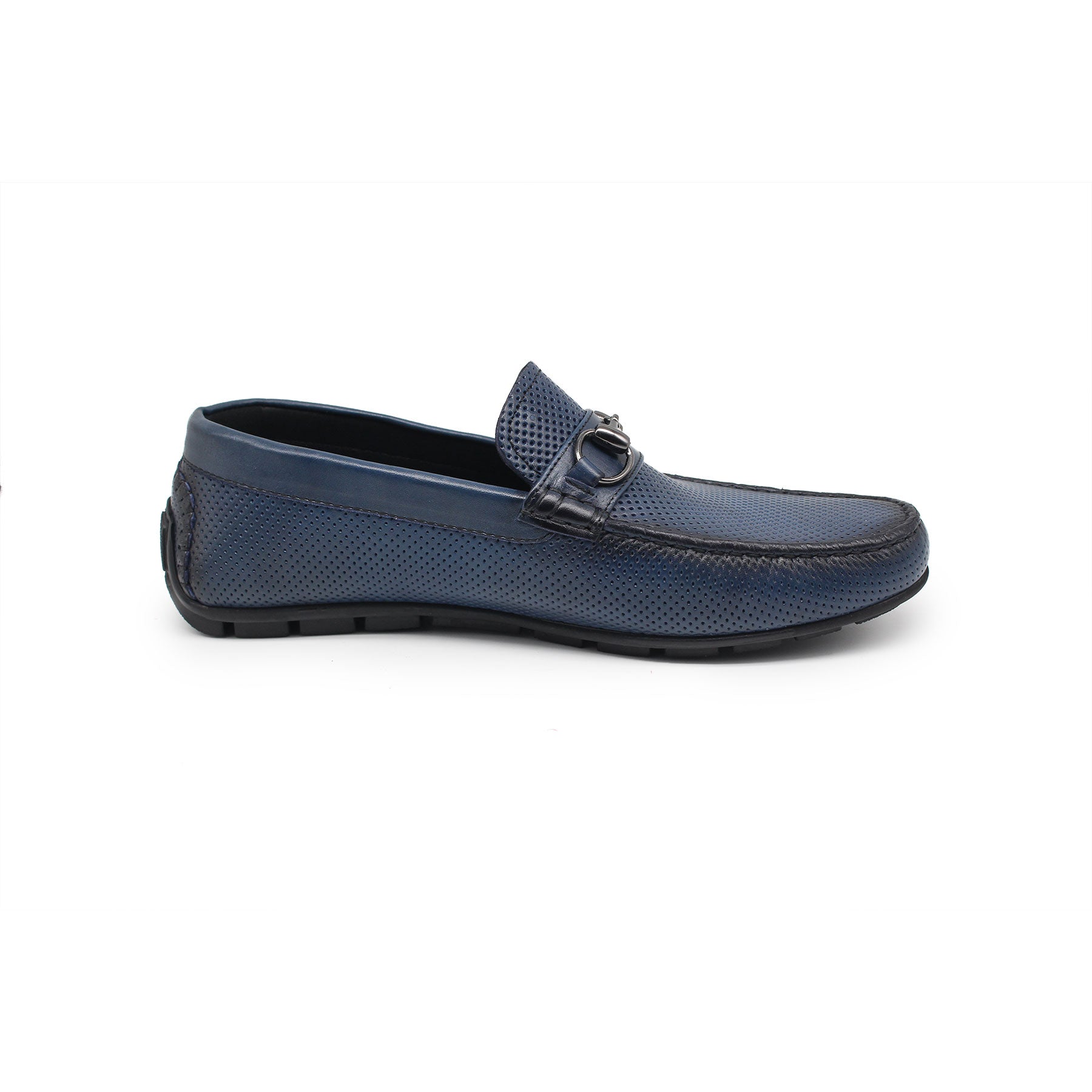 Mocassin en Cuir Ref : 1814 Bleu