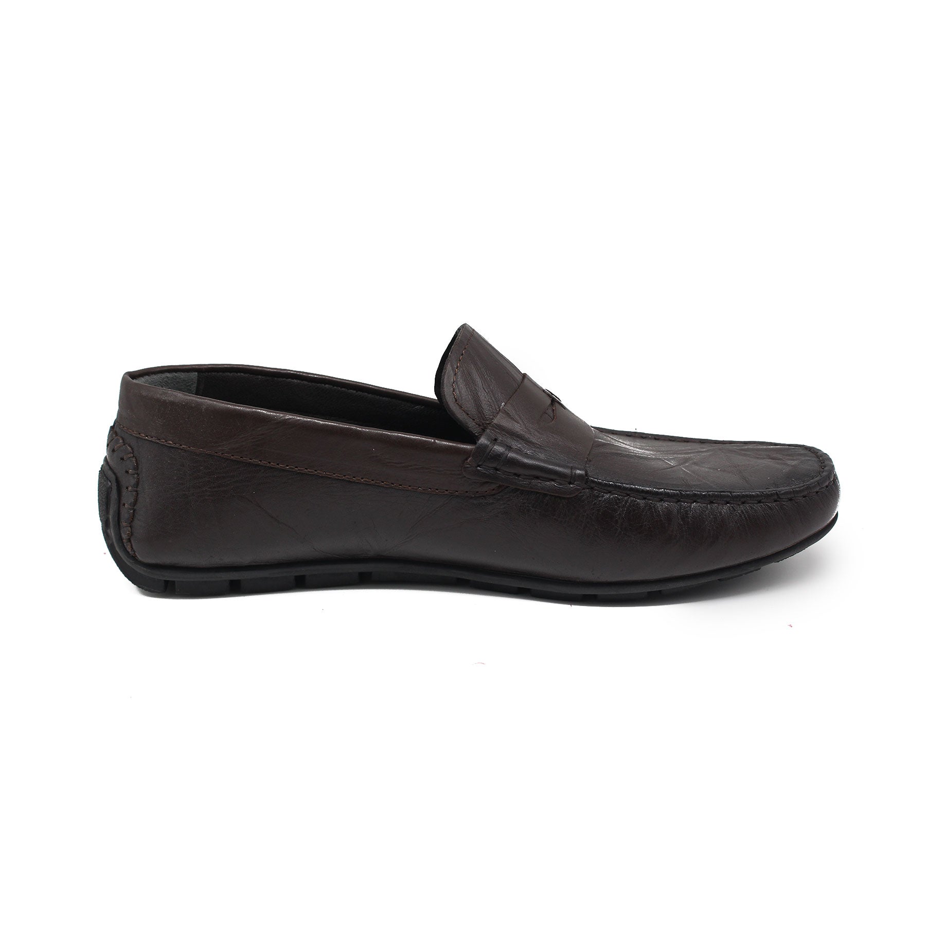 Mocassin en Cuir Ref : 1751 Marron Foncé
