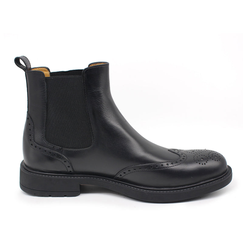 REF: 01844 BOTTINE EN CUIR NOIR SOLD