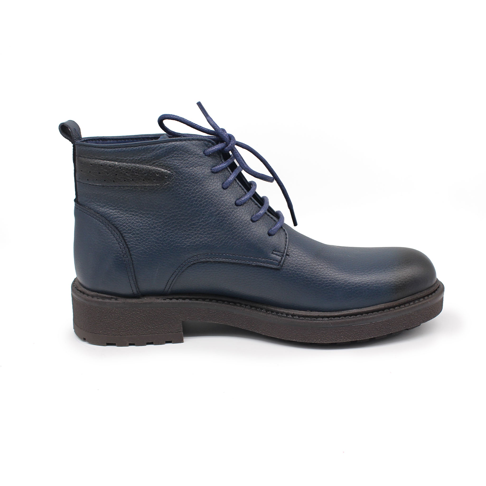 Ref: 1197 Bottine en Cuir Bleu SOLD