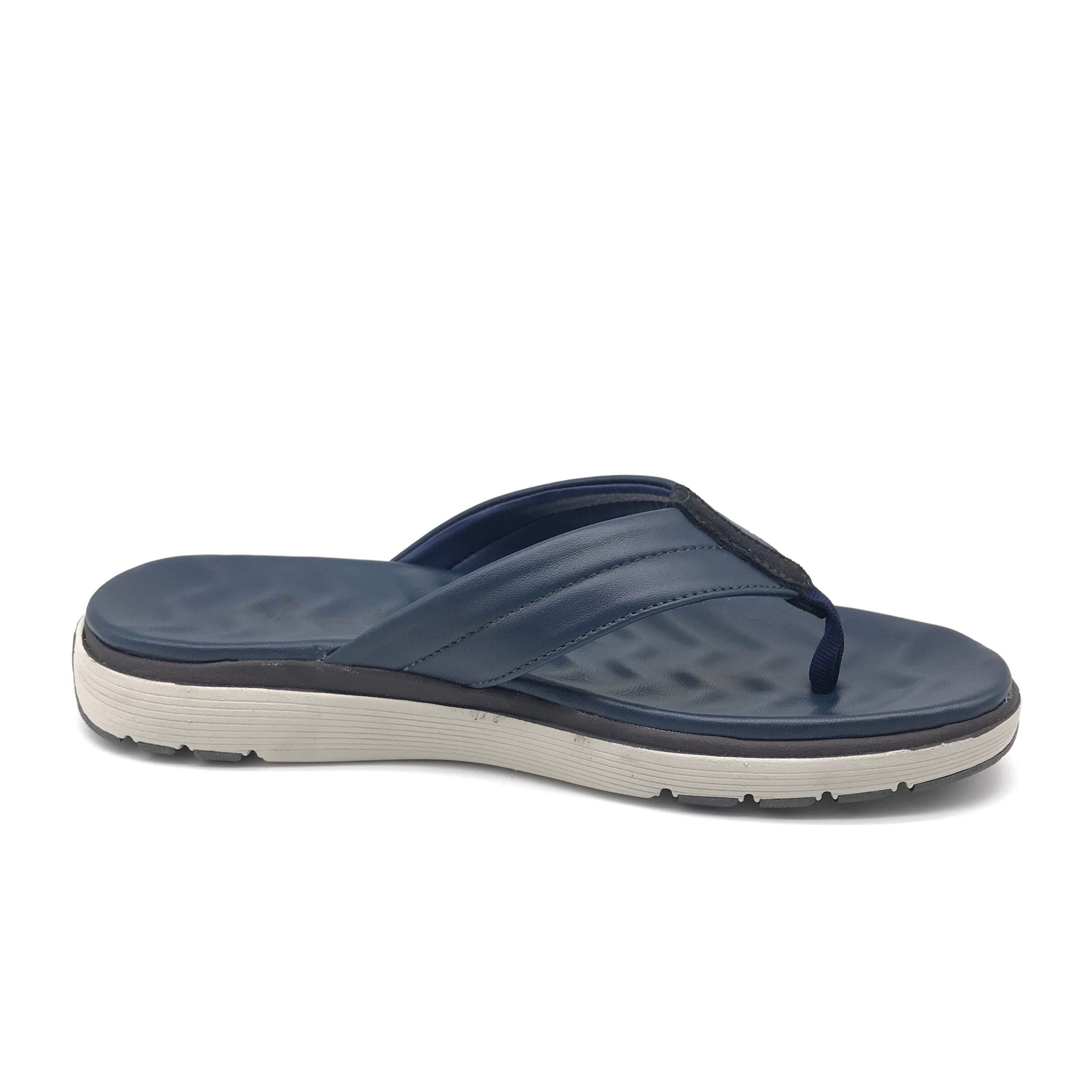 113 Sandale en Cuir 1ère Qualité Bleu