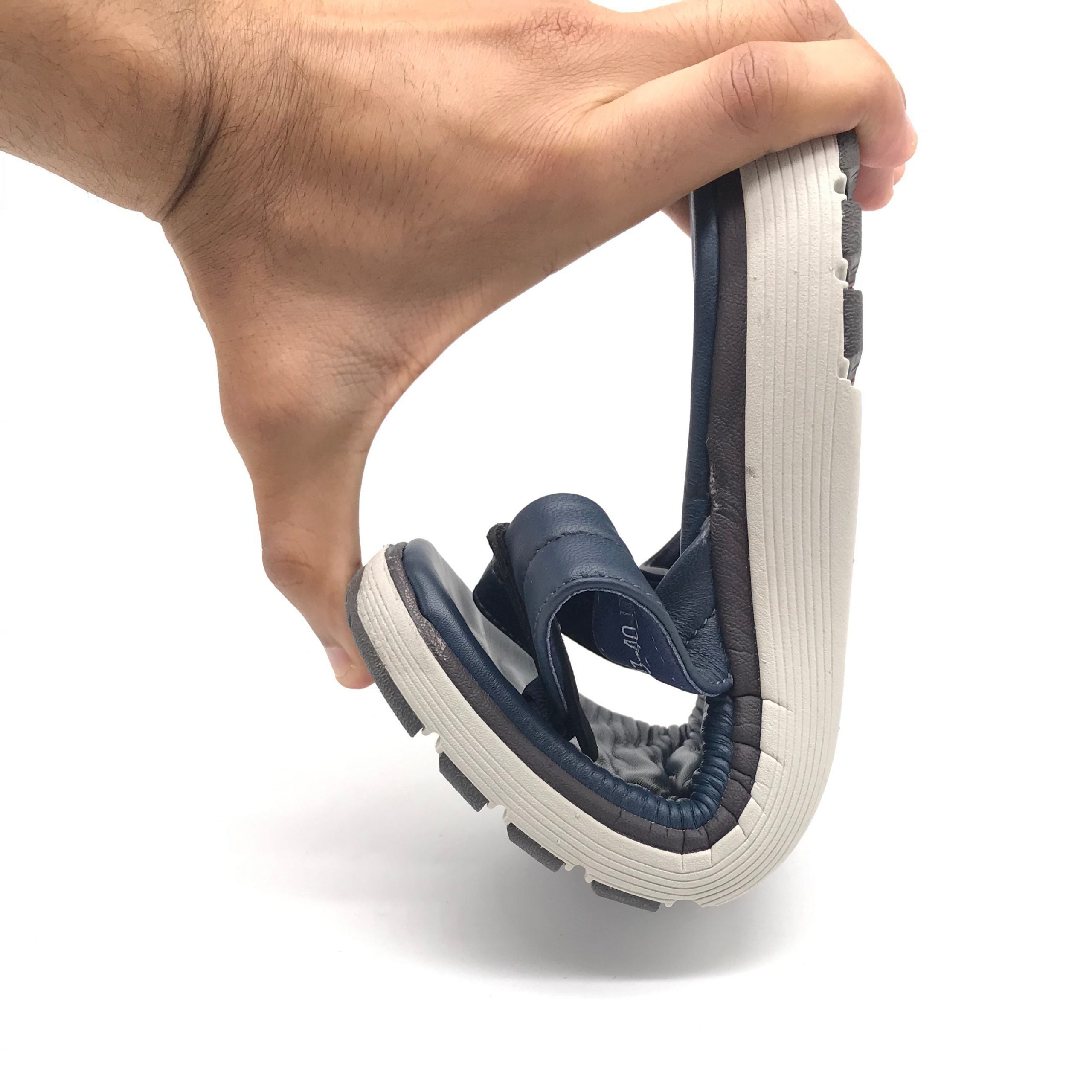 113 Sandale en Cuir 1ère Qualité Blanc