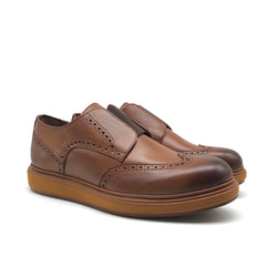 Ref: Sp1665 Chaussure Classe en Cuir Marron Clair