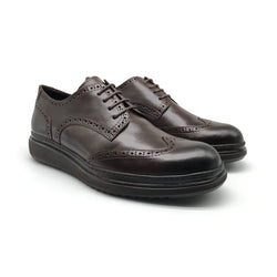 327 Chaussure Classe en Cuir Marron Foncé