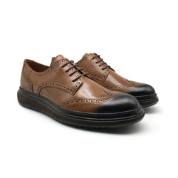 327 Chaussure Classe en Cuir Marron Clair/B