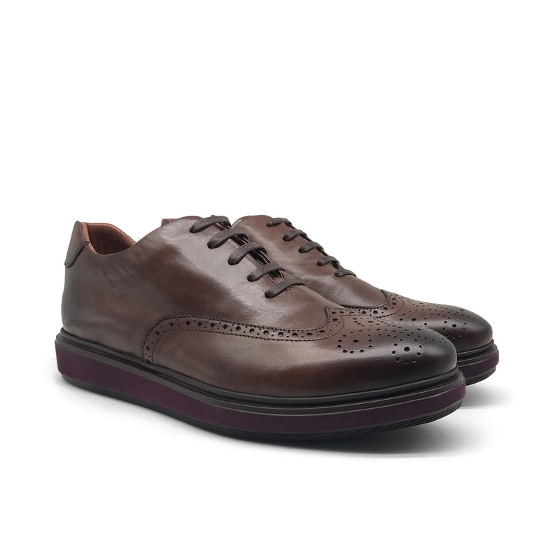 Ref: Sp725 Chaussure Classe en Cuir Marron Foncé